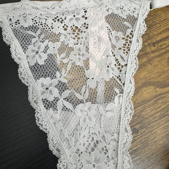 Victoria's Secret Dream Angels Lace Adjustable V-String Panty Grey - Picture 8 of 8